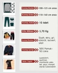 Kaşkorse (Ribana) Kumaş Seti, Boyları 100-125 cm arası 10 adet