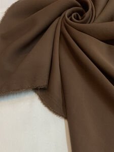 Kahverengi Kalın Krep Kumaş