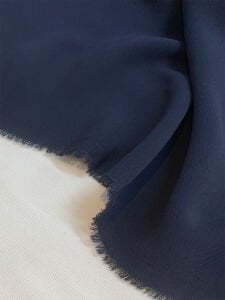 Lacivert Dökümlü Krep Kumaş