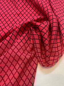 Desenli İnce Krep Kumaş