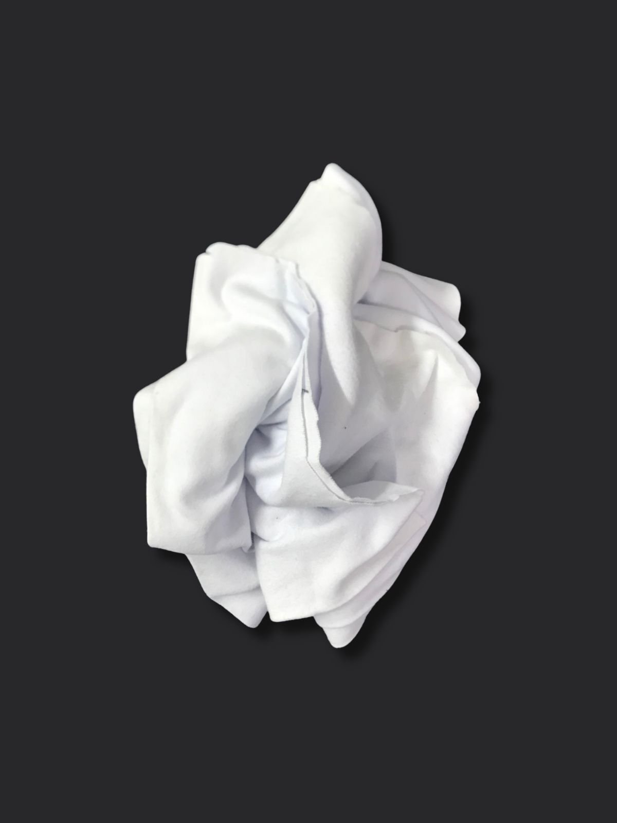 Beyaz Hafif Şardonlu Dar Enli İnterlok Kumaş, Parça 250x70 cm (HAFİF KİRLİ)