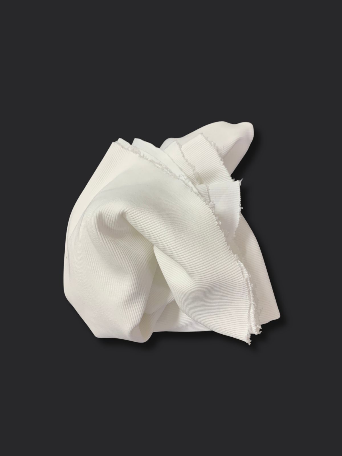 Kaşkorse (Ribana Fitilli) Kumaş, Parça 100x120 cm Ekru Rengi (HAFİF KİR VAR)