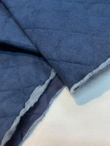 Kapitone Kumaş Süet Dokulu Astarlı - Lacivert Renk