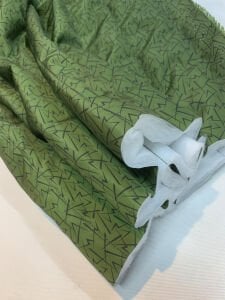 Kapitone Kumaş Elyaflı - Yeşil Desenli