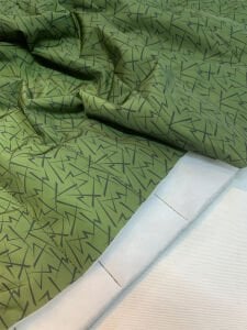 Kapitone Kumaş Elyaflı - Yeşil Desenli