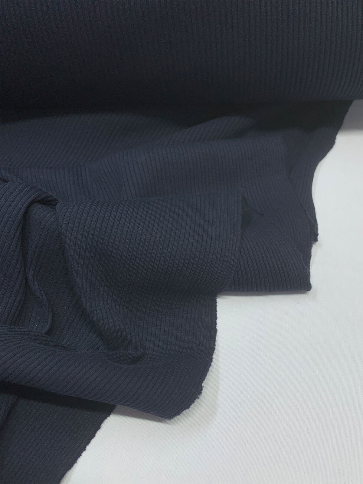 İnce Kaşkorse Kalın Oluklu Esnek Kumaş Seti, Boyu 18 metre 1 top Lacivert