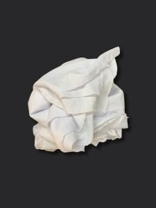 Beyaz Pamuk Polyester Lakost Kumaş, Parça 125x190 cm (HAFİF KİRLİ)