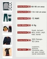 Kaşkorse (Ribana) Kumaş Seti, Boyları 80-90 cm arası 12 adet