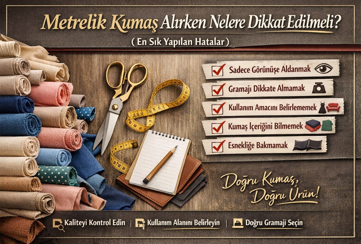 Metrelik Kumaş Alırken Nelere Dikkat Edilmeli? (En Sık Yapılan Hatalar)