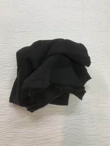 Şardonlu 3 İplik Kumaş, Parça 80x190 cm Siyah