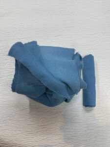 Ribanalı Şardonlu 3 İplik Kumaş, Parça 90x180 cm Mavi