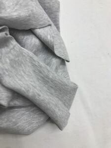 Gri Esnek Bebe Ribanası Penye Kumaş, Parça 85x160 cm