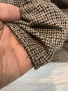 Dış Giyimlik Klasik Kazayağı Kumaş Kahve, Parça 100x150 cm (YAZI VAR)