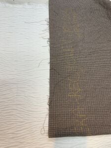 Dış Giyimlik Klasik Kazayağı Kumaş Kahve, Parça 100x150 cm (YAZI VAR)