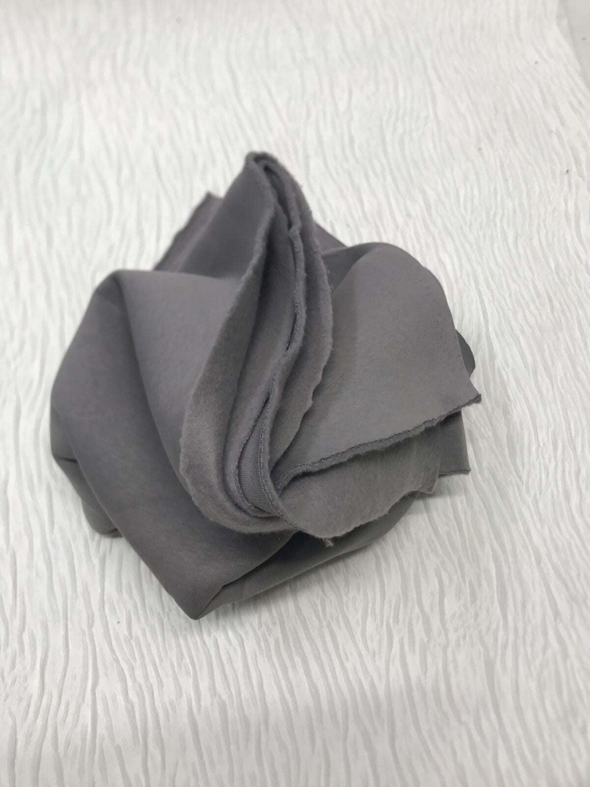 Şardonlu 3 İplik Kumaş, Parça 60x180 cm - Gri