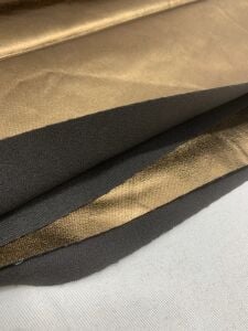 Deri Görünümlü Esnek Kot Kumaş Parça 50x140 cm Gold