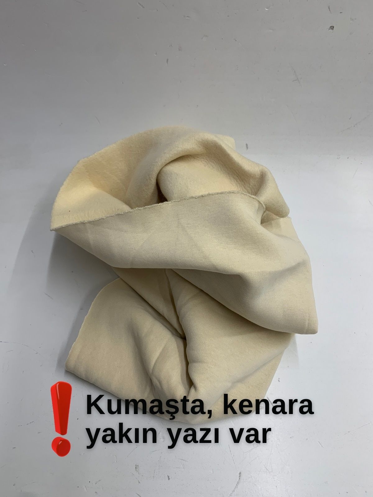 Şardonlu 3 İplik Kumaş Parça 55x180 cm Bej