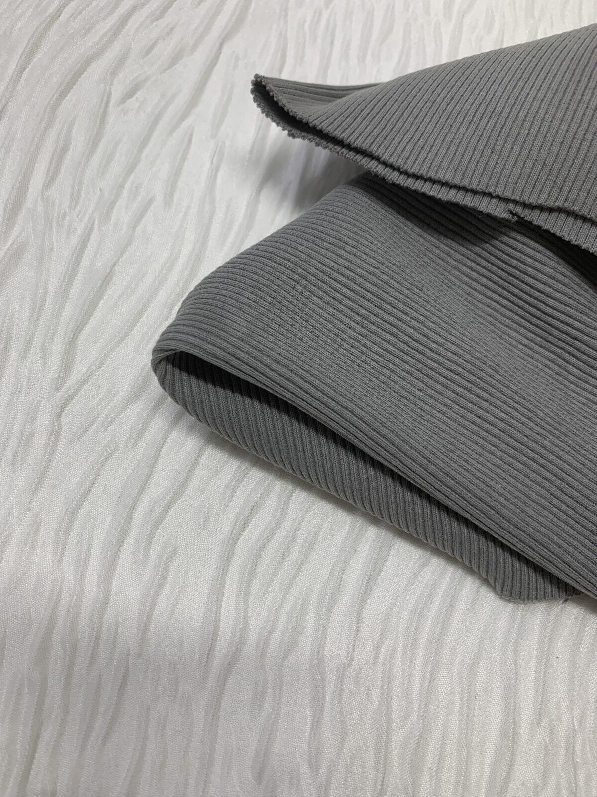 Ribana Fitilli Kumaş, Parça 25x110 cm - Gri