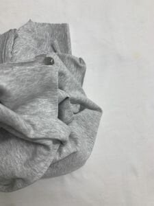 Gri Esnek Bebe Ribanası Penye Kumaş, Parça 80x160 cm