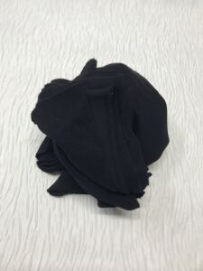 3 İplik Kumaş Siyah, Parça 85x180 cm