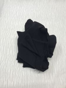 3 İplik Kumaş Siyah, Parça 90x190 cm