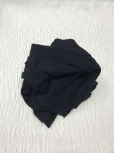 3 İplik Kumaş Siyah, Parça 90x180 cm