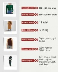 Badilik Kaşkorse Kumaş Seti, Boyları 100-125 cm arası 12 adet