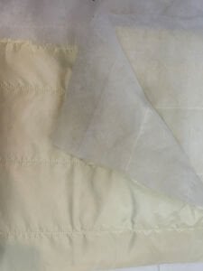 Krem İnce Kapitone Kumaş Montluk - Tek Taraflı