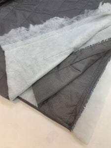 Gri Desenli Kapitone Kumaş Montluk - Tek Taraflı