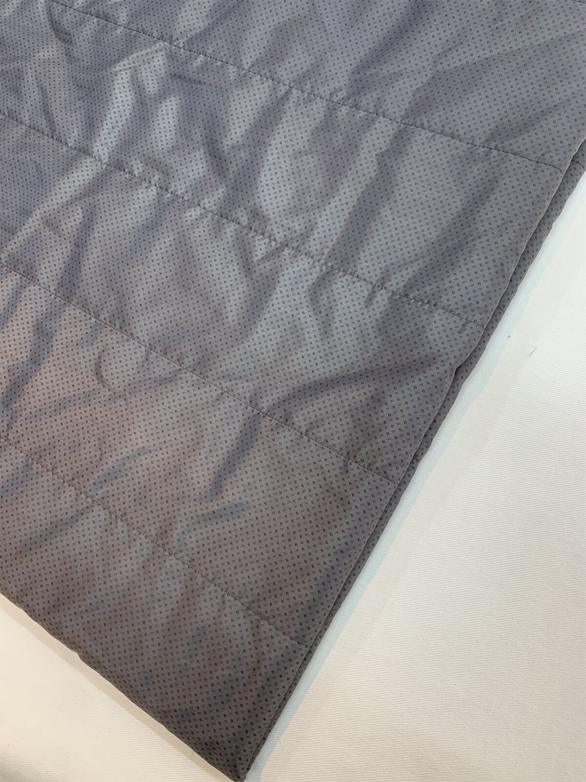 Gri Desenli Kapitone Kumaş Montluk - Tek Taraflı