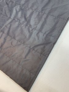 Gri Desenli Kapitone Kumaş Montluk - Tek Taraflı