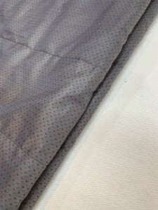 Gri Desenli Kapitone Kumaş Montluk - Tek Taraflı