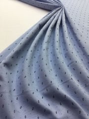 Desenli Mavi Gömleklik Kumaş