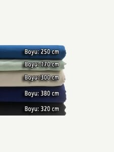 Dabıl Kumaş (Likralı Krep) Seti, Boyları 170-380 cm arası 5 adet