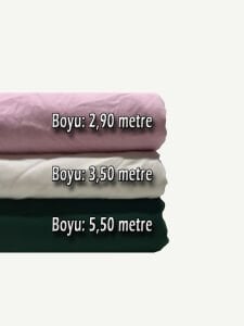 Süprem Kumaş Penye Seti, Boyları 2,90 - 3,50 - 5,50 metre 3 adet
