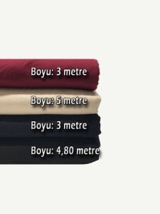 Lakost Kumaş İnce Esnekk Seti, Boyları 3-5 metre arası 4 adet
