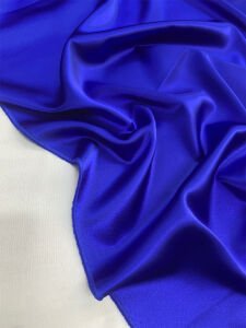 Saks Mavisi Asetat Saten Kumaş