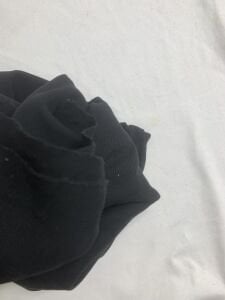Siyah Kaşkorse (Ribana Fitilli) Kumaş, Parça 90x130 cm