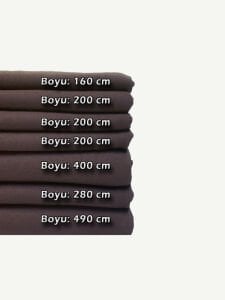 İnce Kaşkorse Esnek Kumaş Seti, Boyları 160-490 cm arası 7 adet Kahverengi