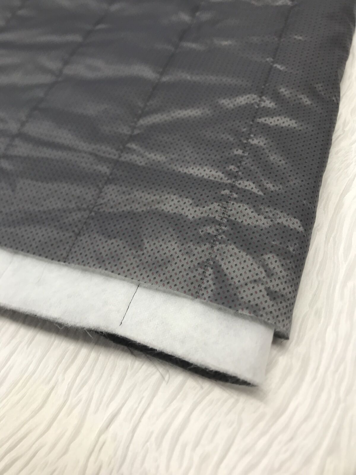 İnce Kaptione Kumaş Tek Taraflı Gri Desenli, Parça 270x145 cm