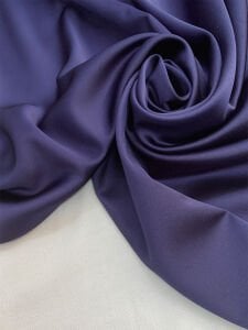 Lacivert Asetat Saten Kumaş - İpeksi Dokulu ve Dökümlü