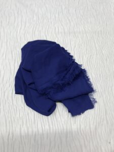 Şifon Kumaş Saks Mavi, Parça 100x140 cm (2 YERDE LEKE)