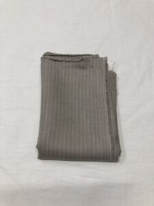 Çİzgili Ham Keten Kumaş Orta Kalın, Parça 65x100 cm - Vizon