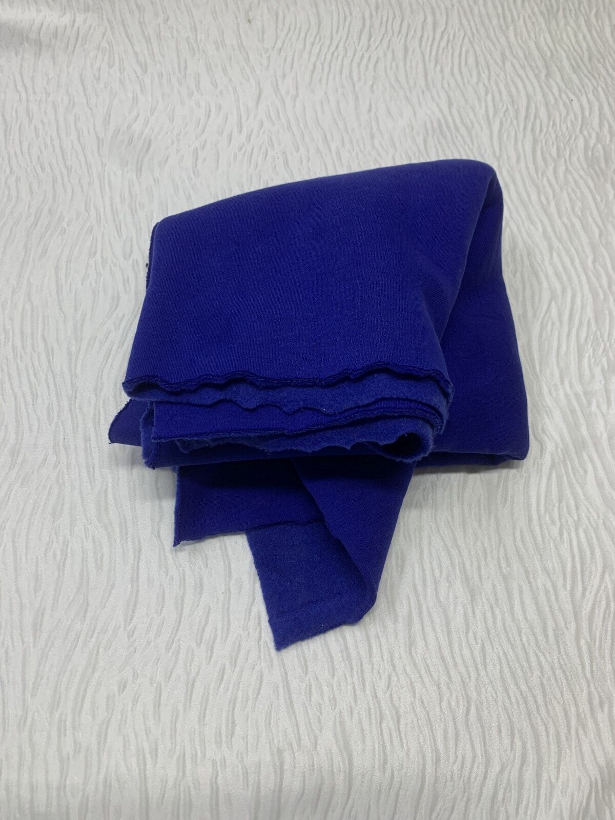 Şardonlu 3 İplik Kumaş, Parça 50x180 cm - Saks Mavi