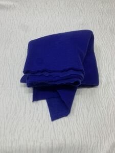 Şardonlu 3 İplik Kumaş, Parça 50x180 cm - Saks Mavi