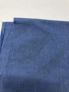 Mavi Keten Gömleklik Kumaş , Parça 65x140 cm (HAFİF KİR VAR)