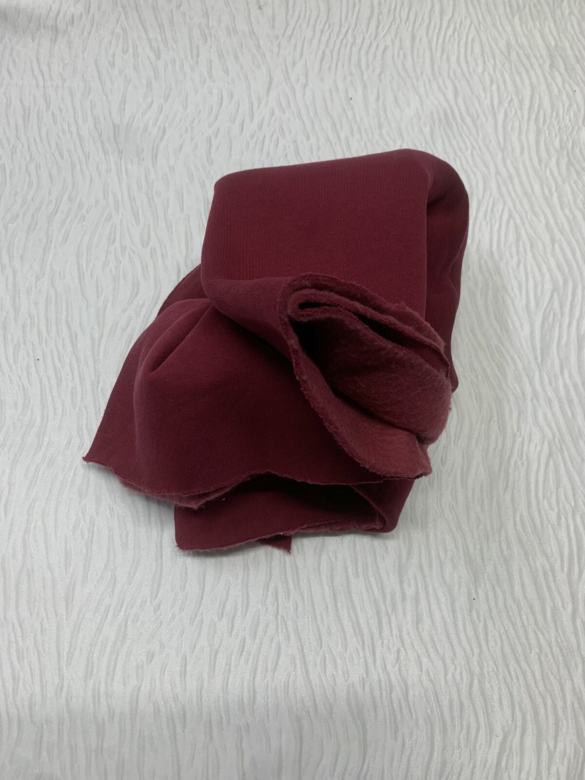 Şardonlu 3 İplik Kumaş, Parça 55x190 cm - Bordo