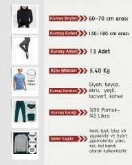 İnce Ribana Esnek Penye Kumaş Seti, Boyları 60-70 cm arası 13 adet