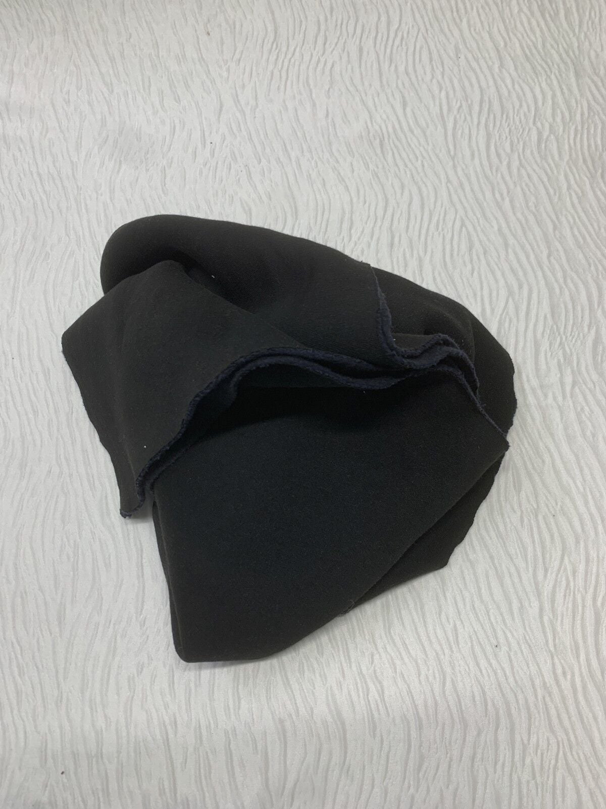 Şardonlu 3 İplik Kumaş, Parça 55x190 cm - Siyah