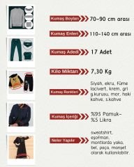 Kaşkorse (Ribana) Kumaş Seti, Boyları 70-90 cm arası 17 adet